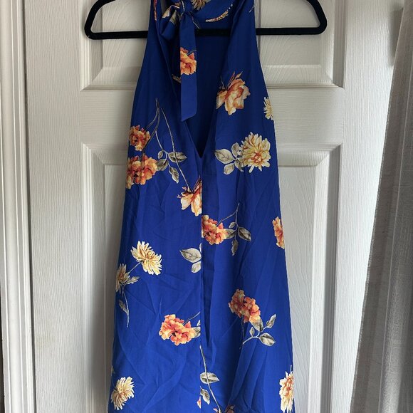Lulus Darling Dearest Royal Blue Floral Print Swing Dress - Picture 4 of 8